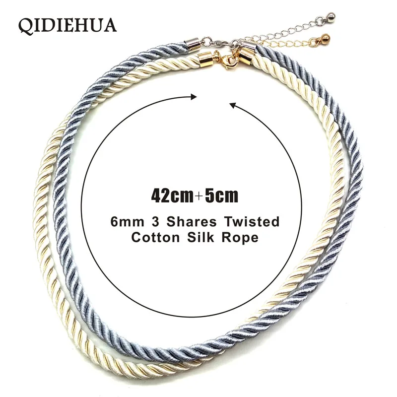 2 pcs/lot 6mm Three Strands Rope Charm Chain Great for Women Men Diy Jewelry Necklace Pendant Chain Lobster Clasp String Cord
2 pcs/lot 6mm Three Strands Rope Charm Chain Great for Women Men Diy Jewelry Necklace Pendant Chain Lobster Clasp String Cord