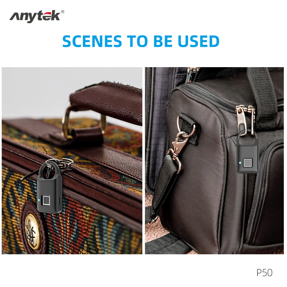 Anytek Smart Keyless Fingerprint Lock Zinc Alloy Anti Theft Security Padlock USB Rechargeable Luggage Case Cabinet Lock
Anytek Smart Keyless Fingerprint Lock Zinc Alloy Anti Theft Security Padlock USB Rechargeable Luggage Case Cabinet Lock