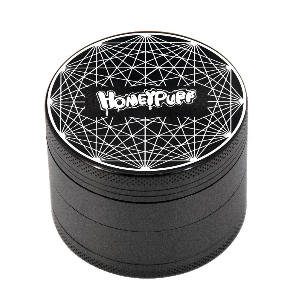 HONEYPUFF Aluminum 63MM 4 Layer Herb Grinder Black Tobacco Grinder with Sharp Diamond Teeth Crusher Miller Accessories
HONEYPUFF Aluminum 63MM 4 Layer Herb Grinder Black Tobacco Grinder with Sharp Diamond Teeth Crusher Miller Accessories