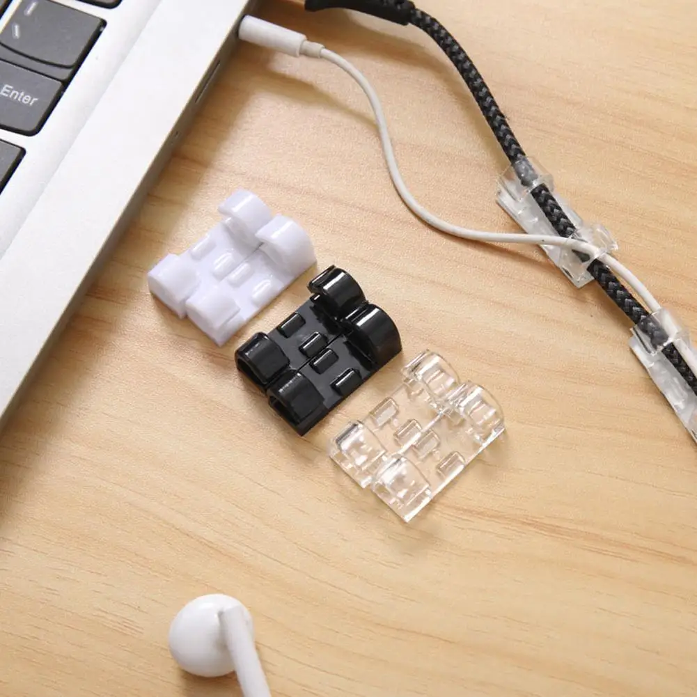 Силиконовый органайзер для кабеля USB устройство намотки настольные клипсы