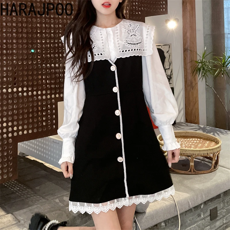 Harajpoo Shirt Female Hollow Embroidery Doll Collar 2022 New Solid Korean Preppy Style Long Sleeve Casual Ladies Tops Button Up
Harajpoo Shirt Female Hollow Embroidery Doll Collar 2022 New Solid Korean Preppy Style Long Sleeve Casual Ladies Tops Button Up