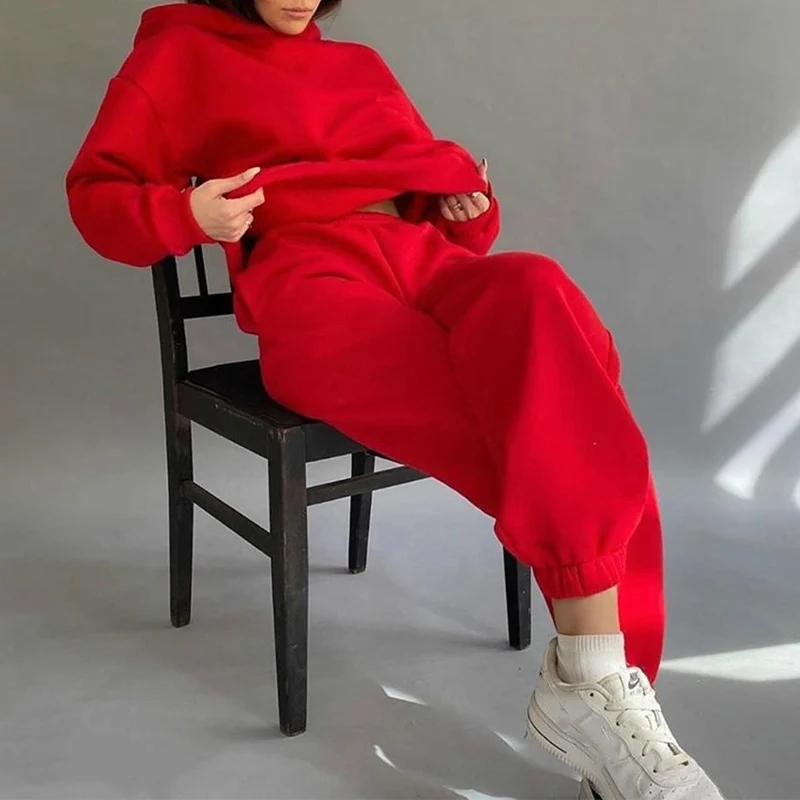 Tracksuits Women's Hoodie Pants Set Oversized Long Sleeve Sportwear Tracksuit Set 2020 Autumn Winter Suits On Fleece For Women
Tracksuits Women's Hoodie Pants Set Oversized Long Sleeve Sportwear Tracksuit Set 2020 Autumn Winter Suits On Fleece For Women