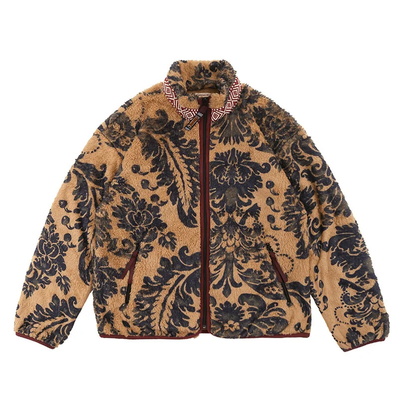 Kapital man plush cotton padded jacket for men women in autumn and winter 
Kapital man plush cotton padded jacket for men women in autumn and winter