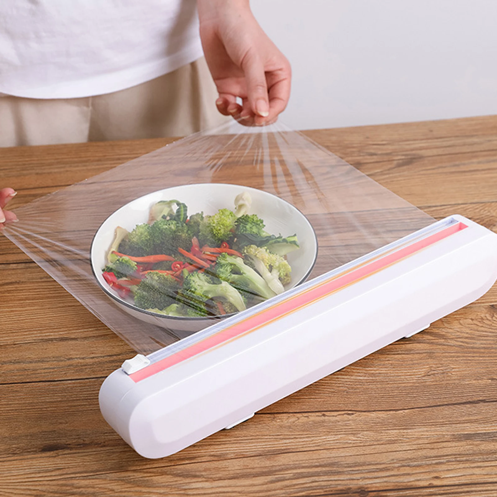 Suction Cup Type Cling Film Cutter Household Divider Adjustable Storage Cutting Box With Cling Film Kitchen Supplies
Suction Cup Type Cling Film Cutter Household Divider Adjustable Storage Cutting Box With Cling Film Kitchen Supplies