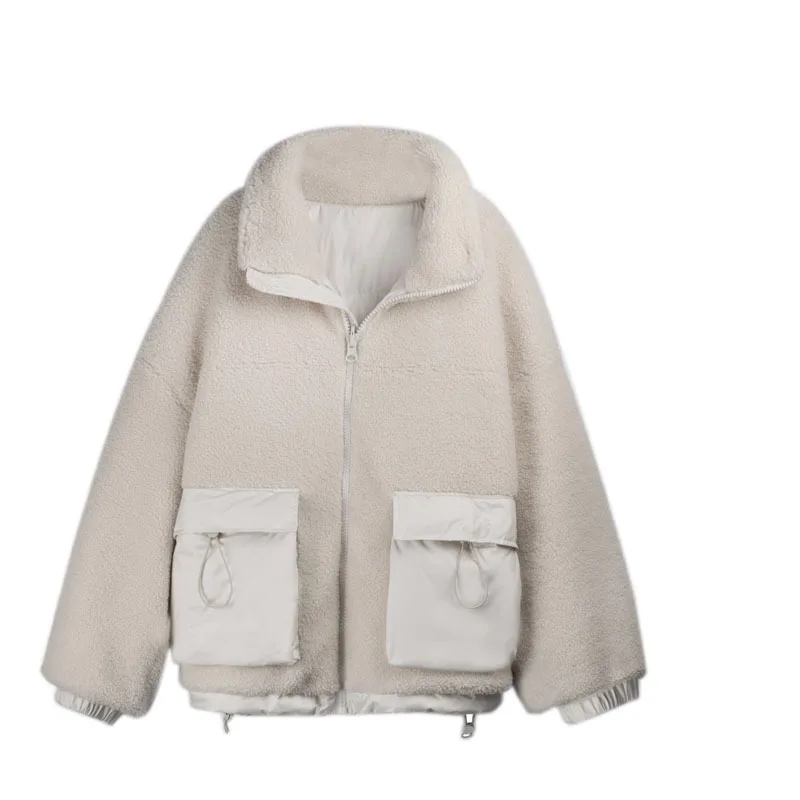 autumn 2020 new thickened warm jacket down cotton jacket women wear lamb wool jacket on both sides
autumn 2020 new thickened warm jacket down cotton jacket women wear lamb wool jacket on both sides