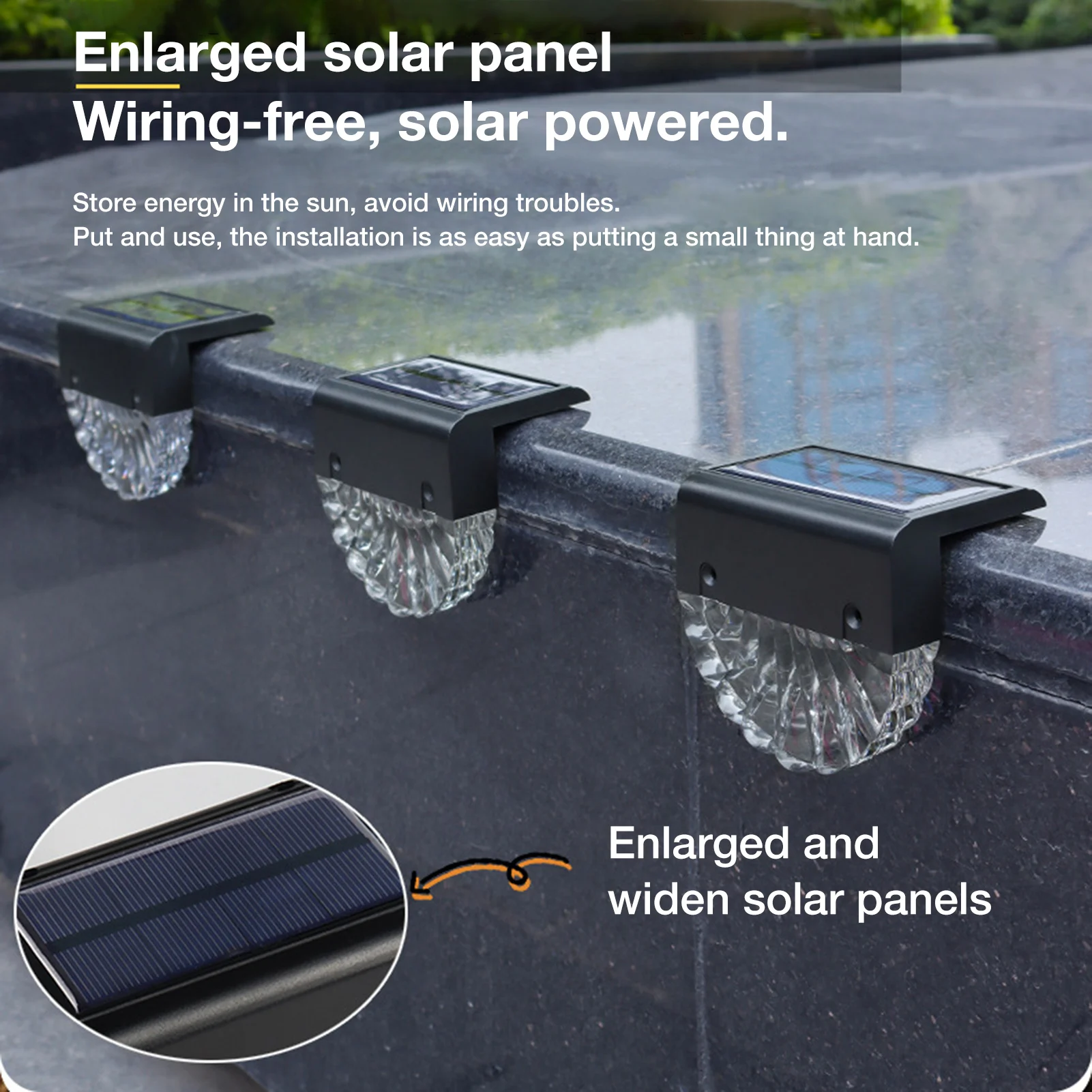 4PCS Solar Step Light Outdoor IP65 Waterproof Decorative Fence Lamp For Garden Courtyard Porch Stair Balcony Lighting
4PCS Solar Step Light Outdoor IP65 Waterproof Decorative Fence Lamp For Garden Courtyard Porch Stair Balcony Lighting
