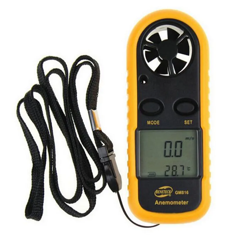 Mini Digital Wind Speed Meters GM816 Pocket Anemometers Wind Speed Gauge Meter 30m/s (65MPH)
Mini Digital Wind Speed Meters GM816 Pocket Anemometers Wind Speed Gauge Meter 30m/s (65MPH)