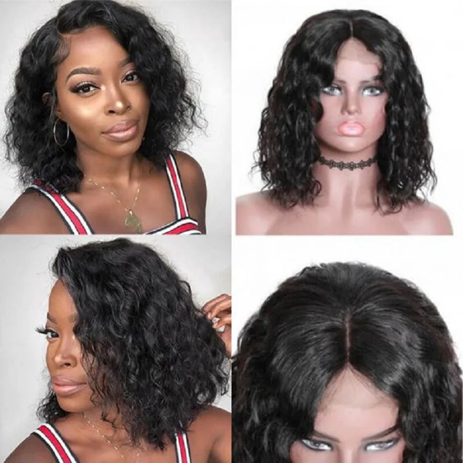 Desgirl Short Curly Bob Lace Front Human Hair Wigs With Baby Hair Brazilian 4X4 Lace Closure Wigs For Women Water Wave Wig 150% 
Desgirl Short Curly Bob Lace Front Human Hair Wigs With Baby Hair Brazilian 4X4 Lace Closure Wigs For Women Water Wave Wig 150%