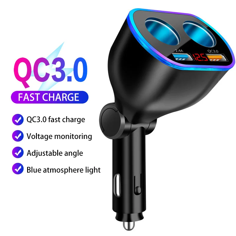 FONKEN Car Charger Dual Usb Qc3 Quick Charge for Phone Qc 3 Led Display for Iphone Samsung with Car Lighter Slot Fast Charger
FONKEN Car Charger Dual Usb Qc3 Quick Charge for Phone Qc 3 Led Display for Iphone Samsung with Car Lighter Slot Fast Charger