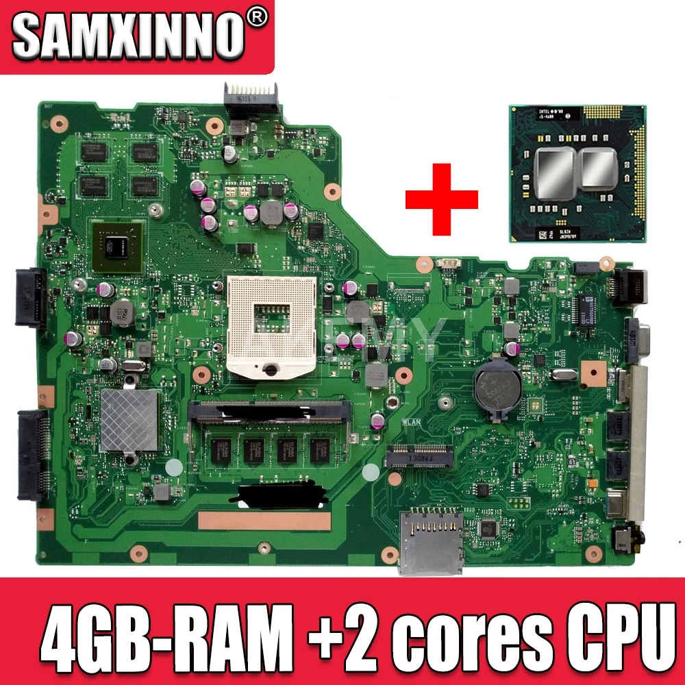 Akemy Laptop motherboard for ASUS X75VC X75VB X75VD X75VD1 X75V mainboard 4GB-RAM GT930M/2GB Free CPU 2 cores 2.0 GHZ
Akemy Laptop motherboard for ASUS X75VC X75VB X75VD X75VD1 X75V mainboard 4GB-RAM GT930M/2GB Free CPU 2 cores 2.0 GHZ