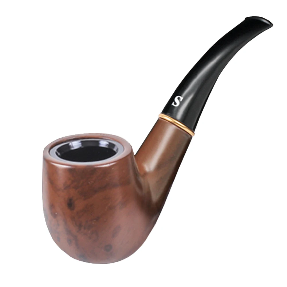 Potable Retro Wooden Tobacco Pipe Resin Bent Pipe Smoking Filter Herb Grinder Handheld Smoke Pipe Men Gadget Cigarette Accessory
Potable Retro Wooden Tobacco Pipe Resin Bent Pipe Smoking Filter Herb Grinder Handheld Smoke Pipe Men Gadget Cigarette Accessory