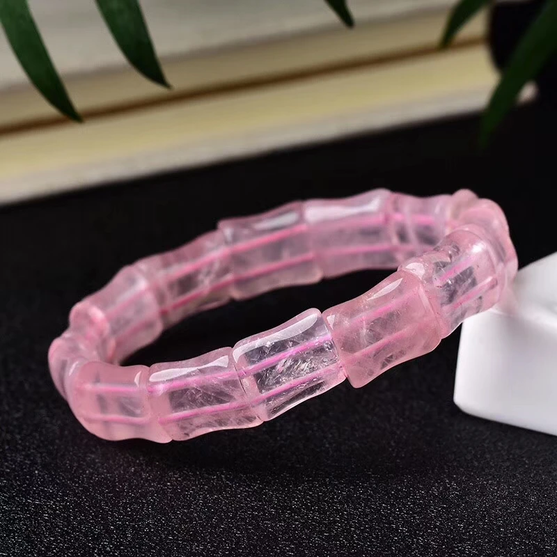 Genuine Natural Rose Quartz Pink Bracelet Bamboo Stretch Woman Men 13x12mm Bamboo Rectangle Beads Crystal AAAAA
Genuine Natural Rose Quartz Pink Bracelet Bamboo Stretch Woman Men 13x12mm Bamboo Rectangle Beads Crystal AAAAA