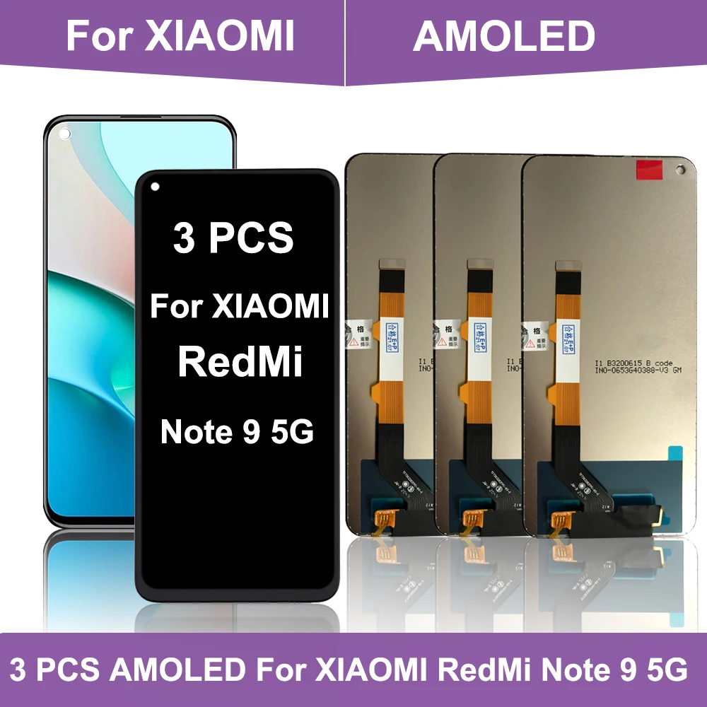 Wholesale 3 pcs Original For Xiaomi Redmi Note 9 5G LCD Touch Screen Display Digitizer Assambly For Redmi Note9 5G LCD
Wholesale 3 pcs Original For Xiaomi Redmi Note 9 5G LCD Touch Screen Display Digitizer Assambly For Redmi Note9 5G LCD