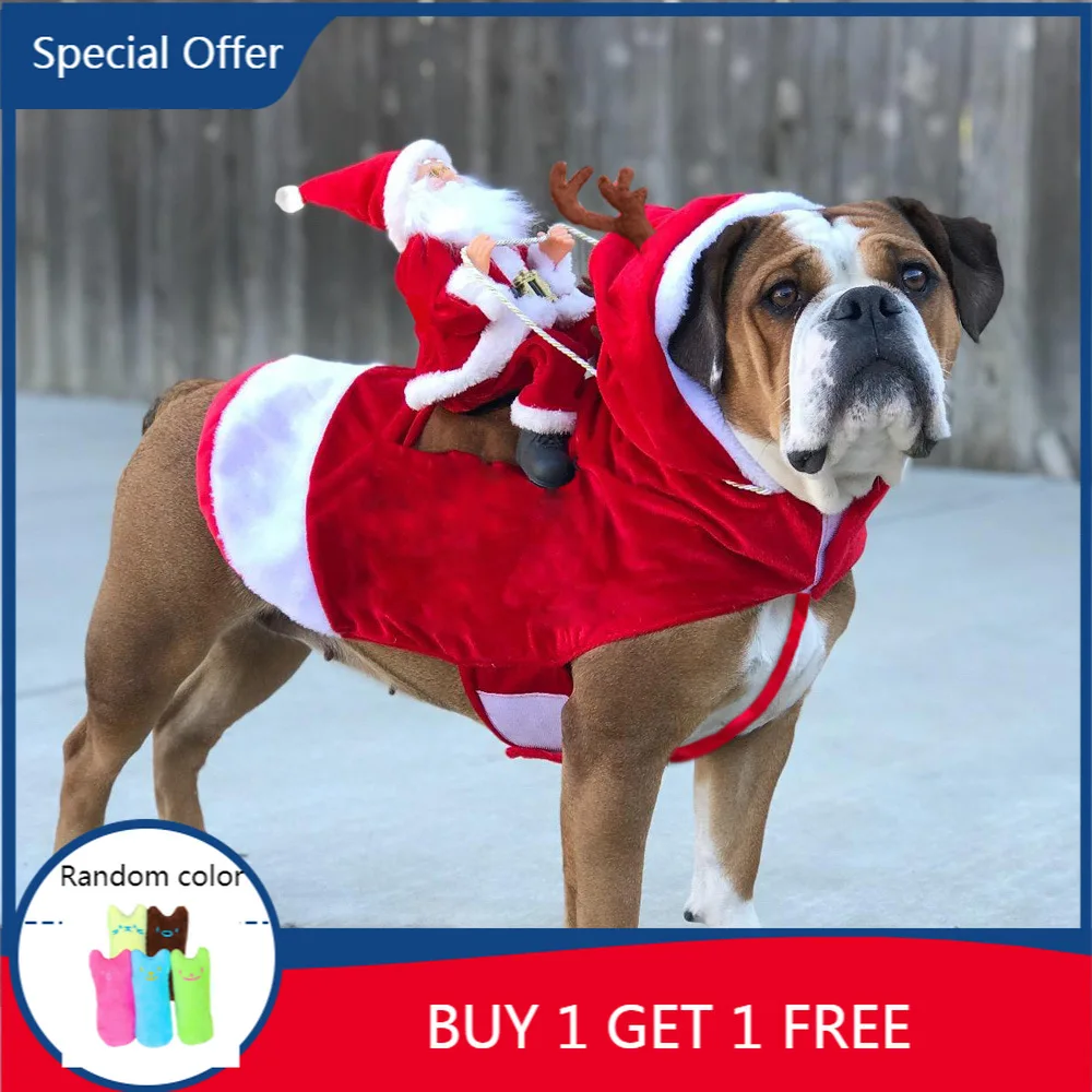 Dog Christmas Costume Santa Claus Horse Riding Clothes Winter Warm Puppy Jacket Hoodies Coat For Small Medium Pet Outfits
Dog Christmas Costume Santa Claus Horse Riding Clothes Winter Warm Puppy Jacket Hoodies Coat For Small Medium Pet Outfits