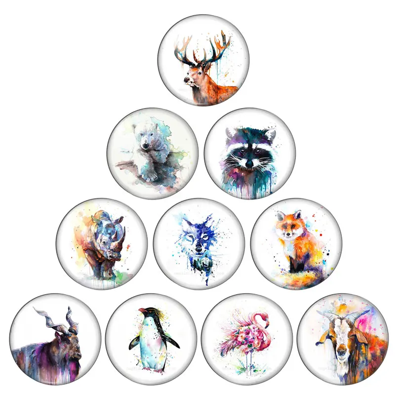 Watercolor Painting Flamigo Elk Animals 10pcs 12mm/14mm/18mm/20mm/25mm Round photo glass cabochon flat back Making findings
Watercolor Painting Flamigo Elk Animals 10pcs 12mm/14mm/18mm/20mm/25mm Round photo glass cabochon flat back Making findings