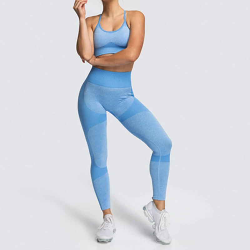 Seamless Set Women Fitness Clothing Top Sportswear Woman Gym Leggings Padded Push Up Strappy Sports Bra Sexy Sports Suits
Seamless Set Women Fitness Clothing Top Sportswear Woman Gym Leggings Padded Push Up Strappy Sports Bra Sexy Sports Suits
