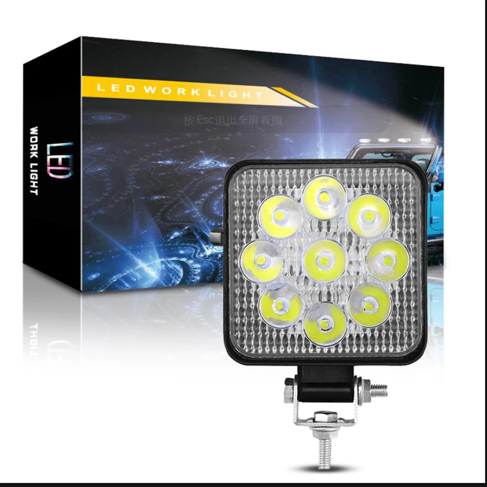 3" LED Work Light 12-24V 27W Light Bar Square Spot 6000K Fog Lamp Waterproof for Off-road Truck SUV ATV 4WD Car Accessories
3" LED Work Light 12-24V 27W Light Bar Square Spot 6000K Fog Lamp Waterproof for Off-road Truck SUV ATV 4WD Car Accessories