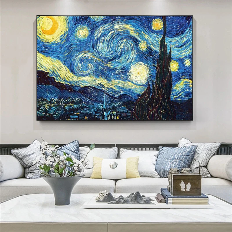Famous Van Gogh Impressionist Oil Painting on Canvas Reproduction Abstract Starry Night Flower Art Poster for Living Room Decor
Famous Van Gogh Impressionist Oil Painting on Canvas Reproduction Abstract Starry Night Flower Art Poster for Living Room Decor