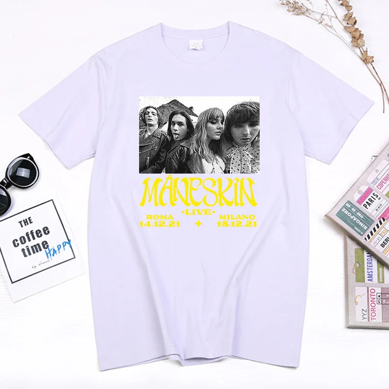 Maneskin Italian Band Damiano David T Shirt 2021 New Summer Hot Sale Women Short-sleev Casual Hip Hop Tops Unisex Harajuku Tee
Maneskin Italian Band Damiano David T Shirt 2021 New Summer Hot Sale Women Short-sleev Casual Hip Hop Tops Unisex Harajuku Tee