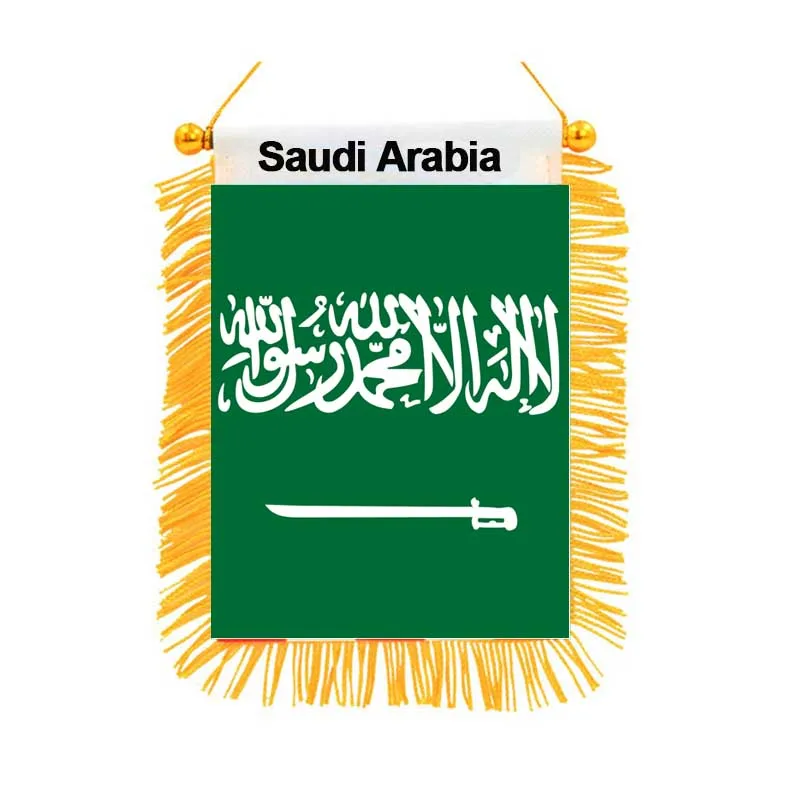 Saudi Arabia Double Sided Mini Hanging Flag High Quality Printed Black-out Fabric Home Decor National Flags
Saudi Arabia Double Sided Mini Hanging Flag High Quality Printed Black-out Fabric Home Decor National Flags
