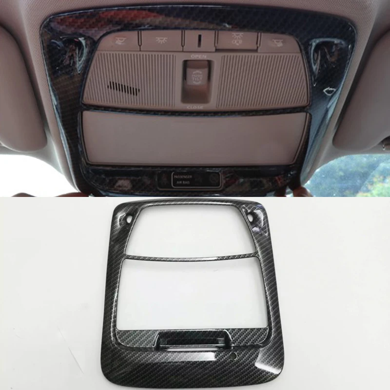 

For Renault Kadjar 2016-2019 1PC Carbon Fiber ABS Car Front Roof Dome Lamp Reading Light Cover Trim Molding Car Styling