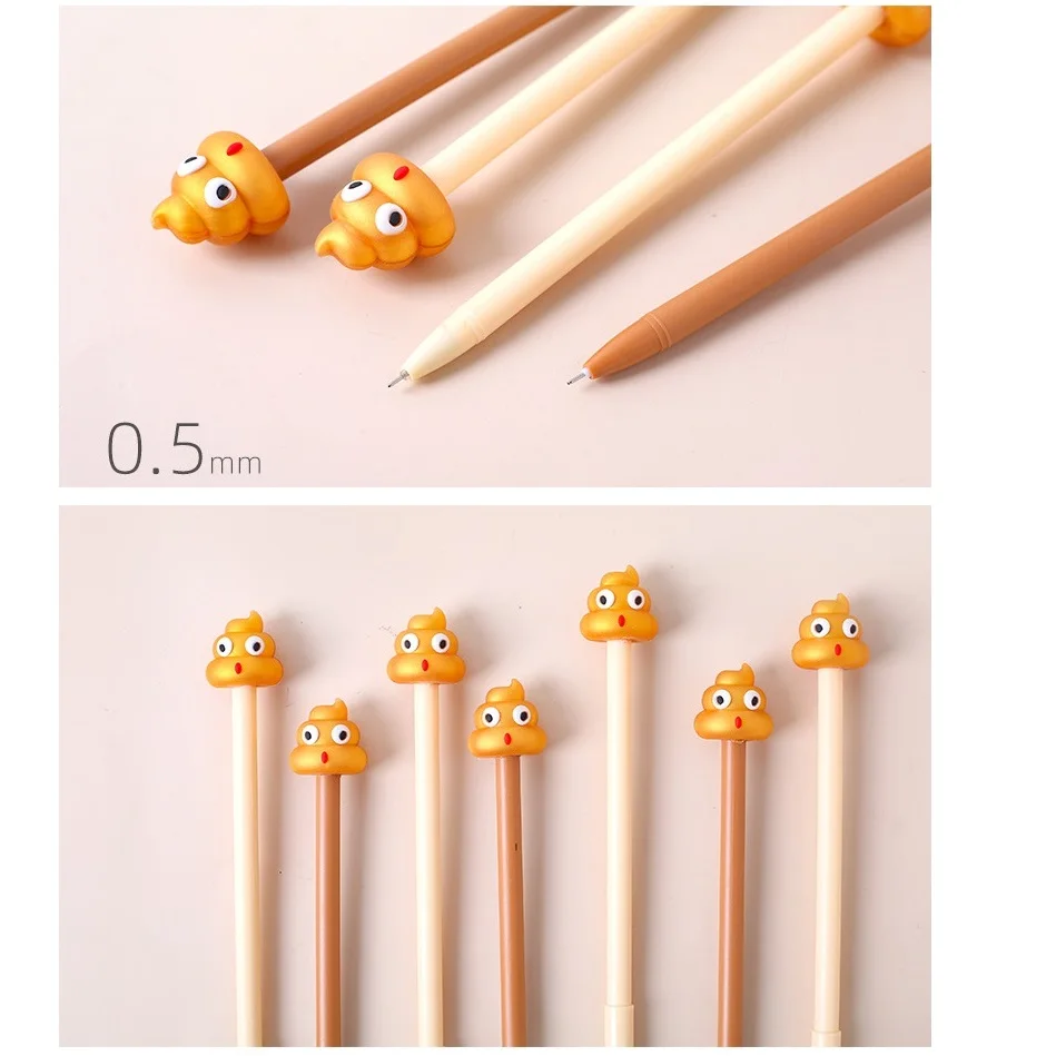 24 pcs/Lot Golden Poo decoration Pen Ballpoint Black Color Gel Ink roller ball Pens Writing Novelty Cute Stationery School A6978
24 pcs/Lot Golden Poo decoration Pen Ballpoint Black Color Gel Ink roller ball Pens Writing Novelty Cute Stationery School A6978