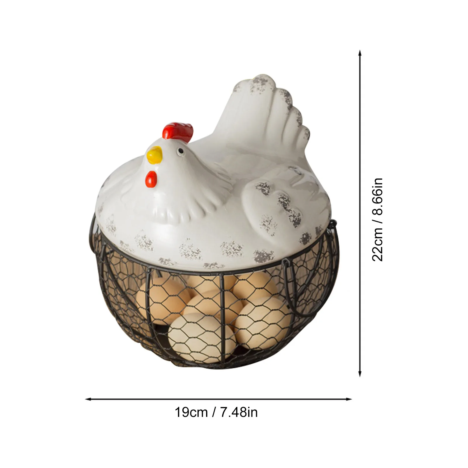 Metal Chicken Egg Storage Basket Cute chicken Shape Anti-slip Snacks Vegetables Fruits Storage Basket Container With Handle
Metal Chicken Egg Storage Basket Cute chicken Shape Anti-slip Snacks Vegetables Fruits Storage Basket Container With Handle