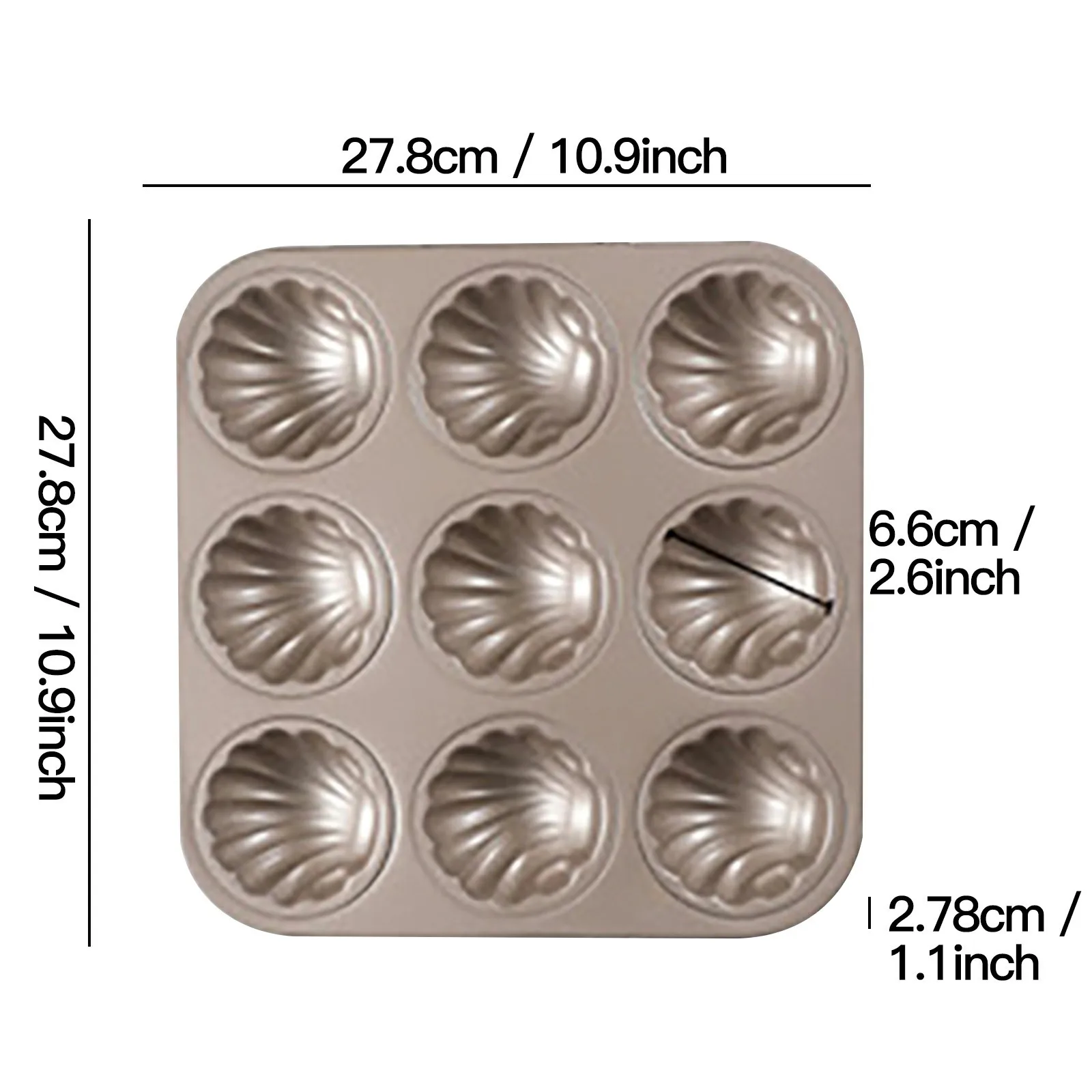 Mold Silicone Madeleine Mold Cake Pan 9 Cavity Non-stick Oval Scallop Cookie Baking Cake moule silicone ptisserie
Mold Silicone Madeleine Mold Cake Pan 9 Cavity Non-stick Oval Scallop Cookie Baking Cake moule silicone ptisserie