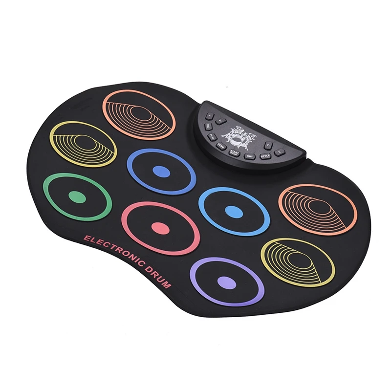 Portable Digital USB 9 Pads Colorful Roll Up Drum Set Silicone Electronic Drum Kit with Drumsticks and Sustain Pedal
Portable Digital USB 9 Pads Colorful Roll Up Drum Set Silicone Electronic Drum Kit with Drumsticks and Sustain Pedal