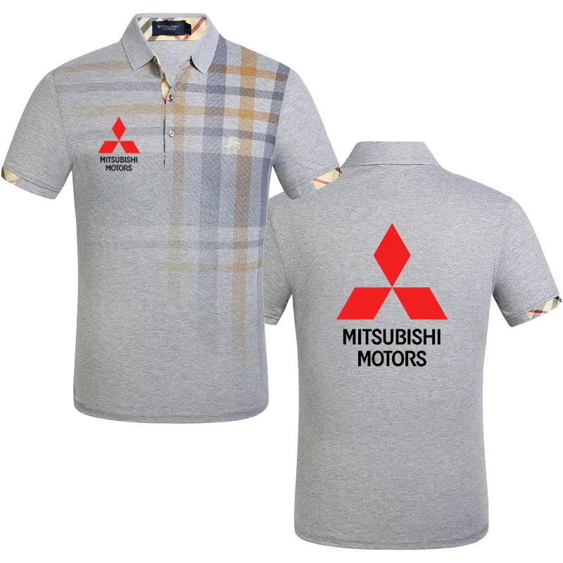 Mitsubishi car logo print Harajuku Men's polo shirt Short Sleeve Business casual tops Striped Gradient cotton men's clothing
Mitsubishi car logo print Harajuku Men's polo shirt Short Sleeve Business casual tops Striped Gradient cotton men's clothing