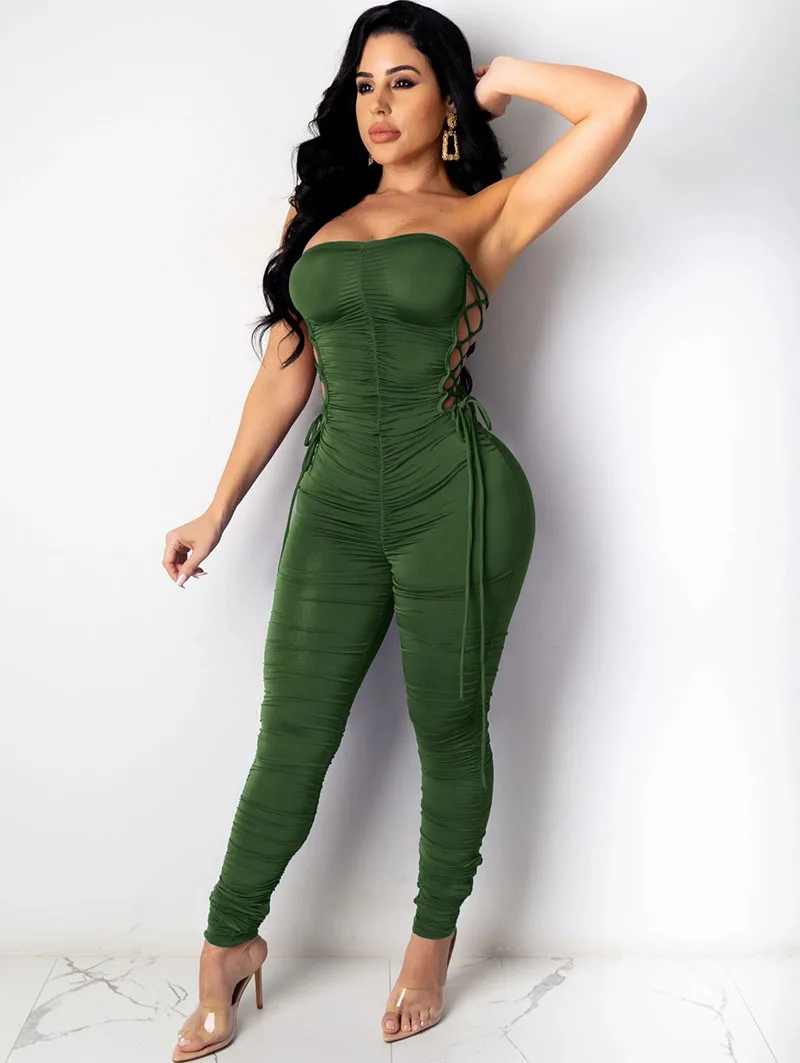 Kalenmos Sexy Strapless Side Lace Up Long Pant Jumpsuit Women Overalls Bandage Skinny Bodycon 2021 Workout Stacked Rompers
Kalenmos Sexy Strapless Side Lace Up Long Pant Jumpsuit Women Overalls Bandage Skinny Bodycon 2021 Workout Stacked Rompers