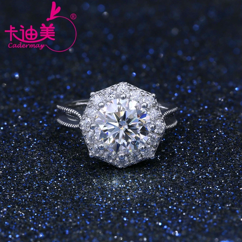 CADERMAY Jewelry Hot Sale S925 Silver 3CT Round Brilliant D VVS Moissanite Diamond Engagement Wedding Ring Band For Women
CADERMAY Jewelry Hot Sale S925 Silver 3CT Round Brilliant D VVS Moissanite Diamond Engagement Wedding Ring Band For Women
