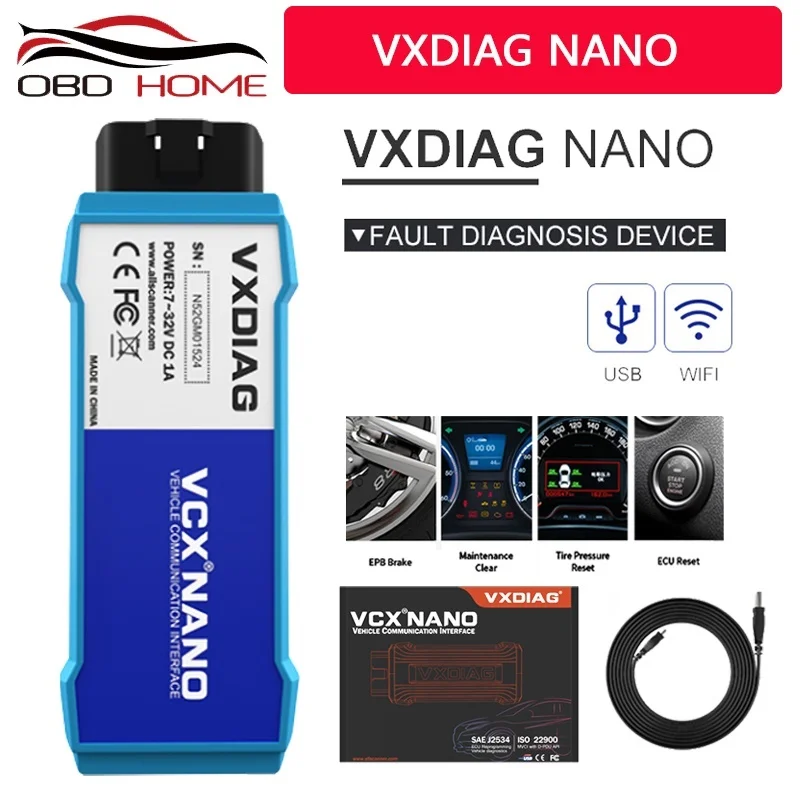OBD2 Diagnostic Tool VXDIAG VCX NANO For OPEL VXDIAG With USB/WIFI Multiple GDS2 And TIS2WEB Programe Free Update
OBD2 Diagnostic Tool VXDIAG VCX NANO For OPEL VXDIAG With USB/WIFI Multiple GDS2 And TIS2WEB Programe Free Update