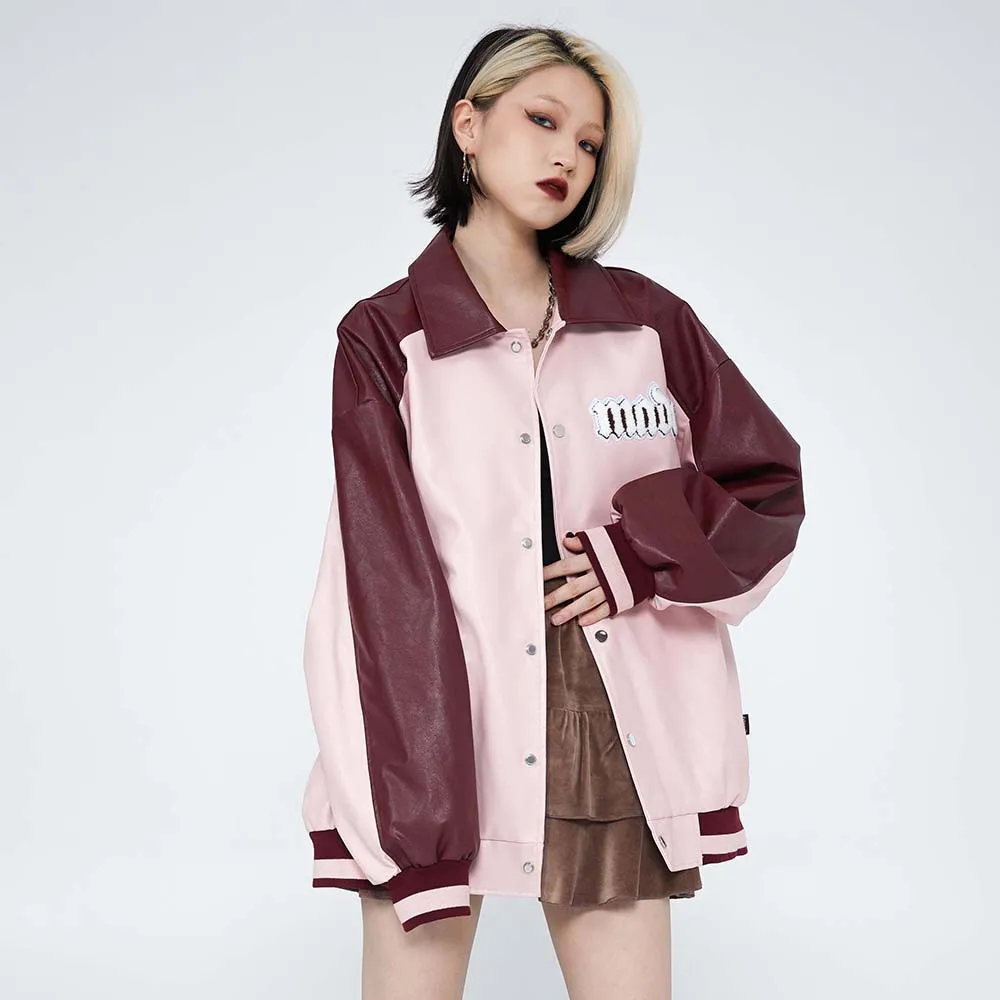 Men Leather Jacket Furry Letter Patchwork Sleeve Zipper Turn-down Hipster Hip Hop Fashion Baseball Coats Couple Outwear
Men Leather Jacket Furry Letter Patchwork Sleeve Zipper Turn-down Hipster Hip Hop Fashion Baseball Coats Couple Outwear