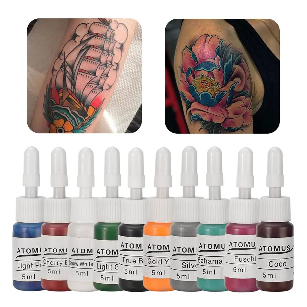 5ml ATOMUS Tattoo Ink Pigment Set Professional Makeup DIY Tattoo Pigment Body Art 10 Color Tattoo Ink Tattoo Paints Supplies
5ml ATOMUS Tattoo Ink Pigment Set Professional Makeup DIY Tattoo Pigment Body Art 10 Color Tattoo Ink Tattoo Paints Supplies