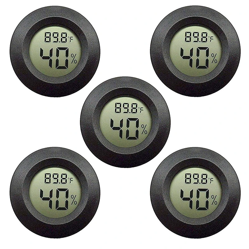 5-pack Hygrometer Thermometer Digital LCD Monitor Humidity Meter Gauge for Humidifiers Dehumidifiers Gre
5-pack Hygrometer Thermometer Digital LCD Monitor Humidity Meter Gauge for Humidifiers Dehumidifiers Gre