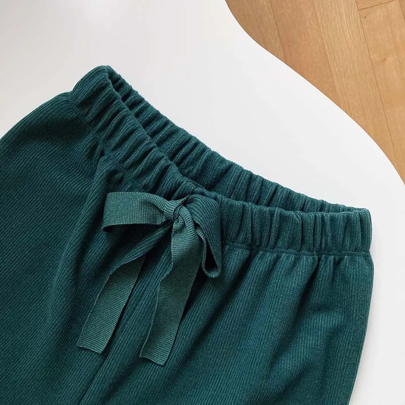 Black Simple Comfortable Home Pants 2020 Winter Green Thick Casual High Waist Straight Pant Women Loose Knitted Wide Leg Trouser
Black Simple Comfortable Home Pants 2020 Winter Green Thick Casual High Waist Straight Pant Women Loose Knitted Wide Leg Trouser