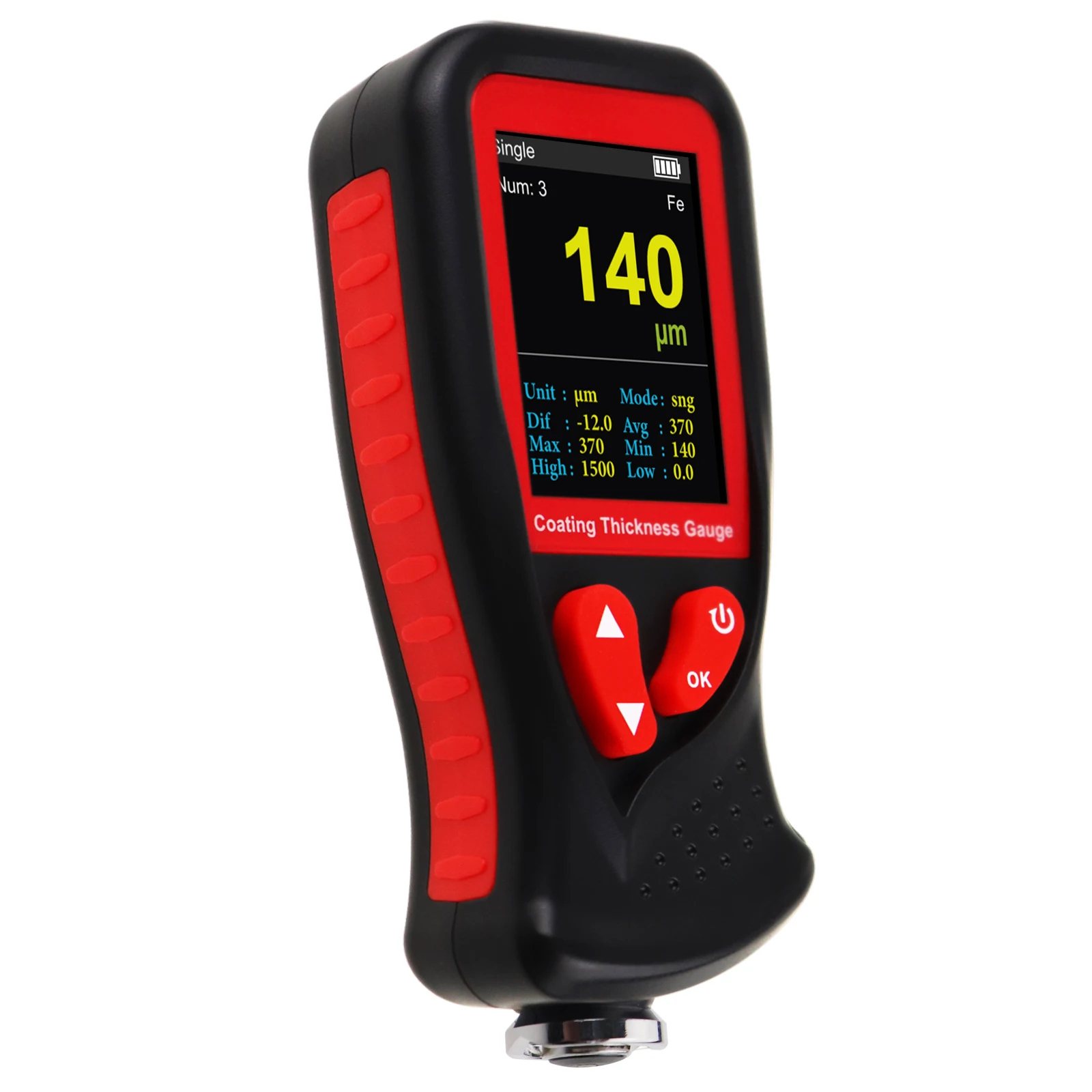 Color-Screen Display Portable Paint Coating Thickness Gauge Meter High Definition Automotive Tester with Rechargeable Battery
Color-Screen Display Portable Paint Coating Thickness Gauge Meter High Definition Automotive Tester with Rechargeable Battery
