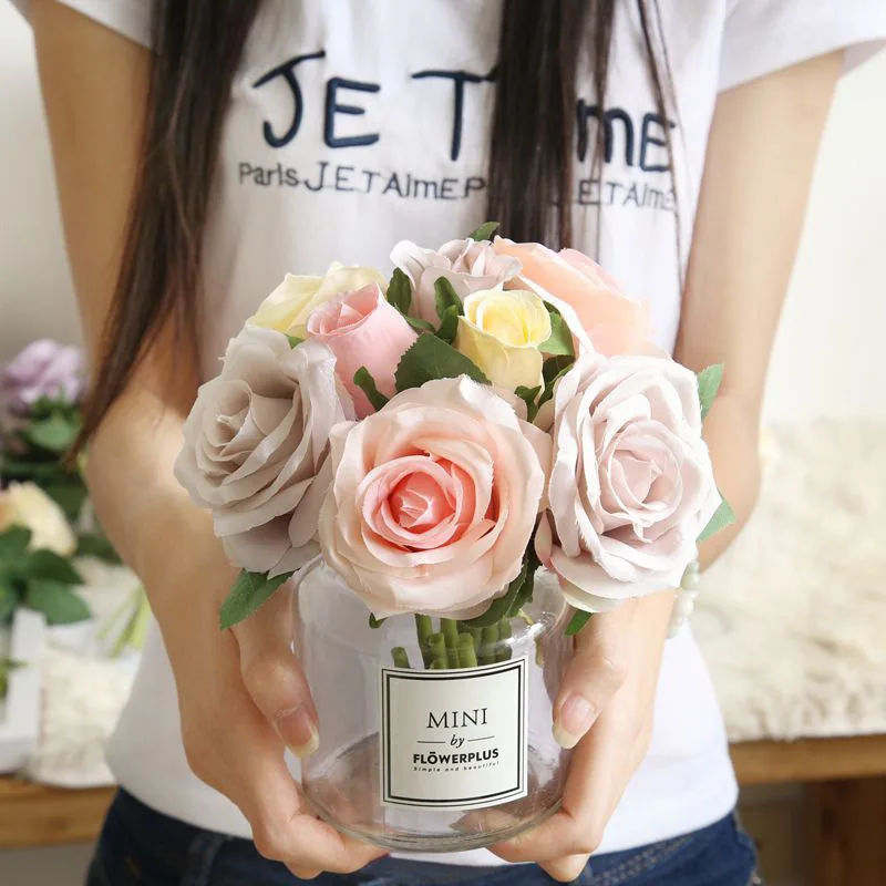 8 Roses Bouquet Artificial Flowers High Quality Real Touch for Home Decor Wedding Bouquets Artificial Flowers Rose Wall Diy
8 Roses Bouquet Artificial Flowers High Quality Real Touch for Home Decor Wedding Bouquets Artificial Flowers Rose Wall Diy