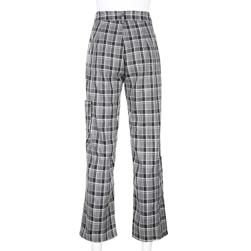 Plaid Checkered Wide Leg Pants Women Casual Loose High Waist Long Suit Trousers Fashion Pocket Harajuku Sweatpants
Plaid Checkered Wide Leg Pants Women Casual Loose High Waist Long Suit Trousers Fashion Pocket Harajuku Sweatpants