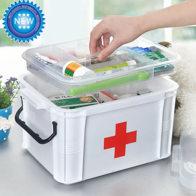Multi-layered Family Medicine Plastic Medical Box Medical First Aid Storage Box Storage Medical
Multi-layered Family Medicine Plastic Medical Box Medical First Aid Storage Box Storage Medical