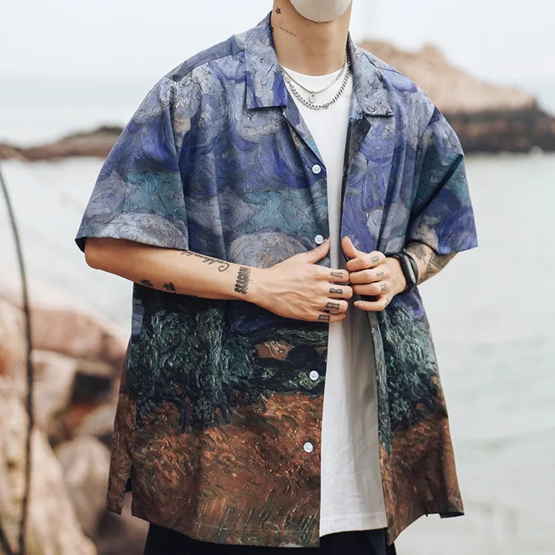 2021 Autumn New Turn-down Collar Short Sleeve T-shirt For Men Single Pocket Loose Casual Japan Style Tops Clothing Shirt
2021 Autumn New Turn-down Collar Short Sleeve T-shirt For Men Single Pocket Loose Casual Japan Style Tops Clothing Shirt