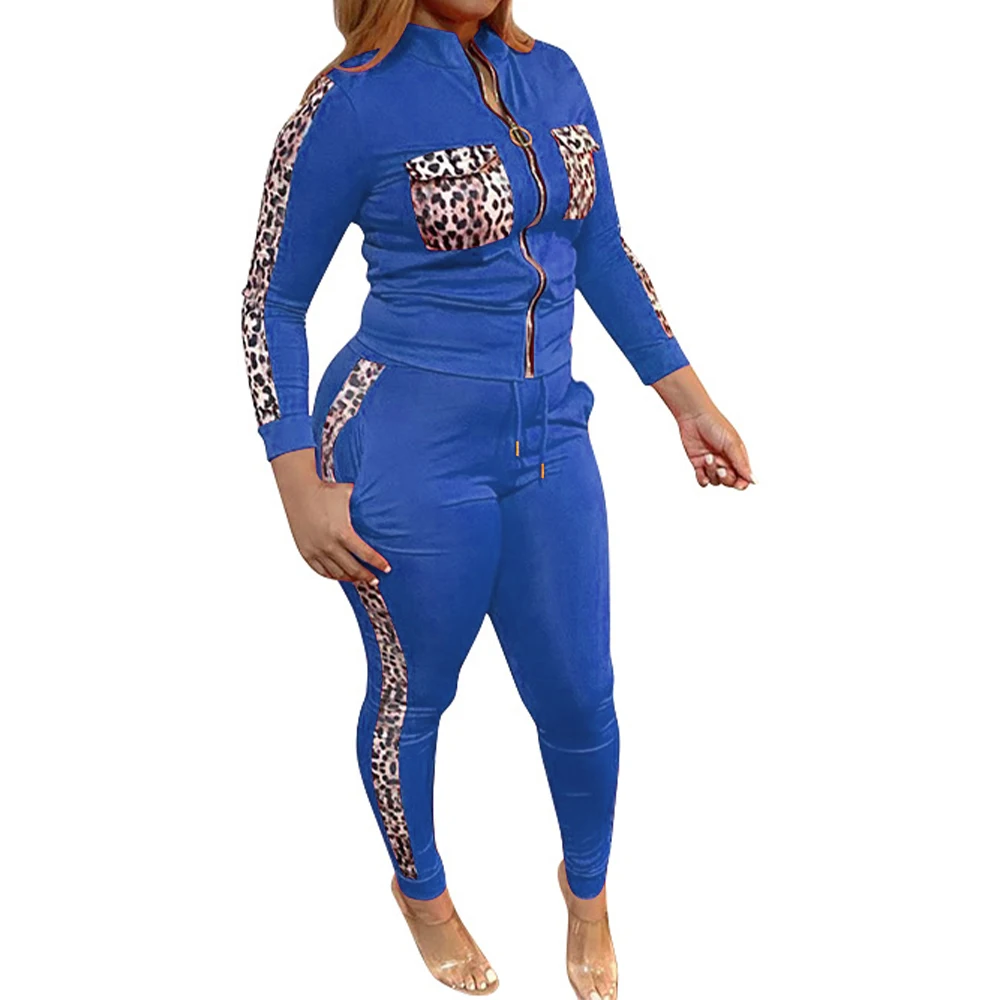 2021 Women Plus Size Tracksuit Casual Two Pieces Suit Set Female Big Size Leopard Side Print Zipper Coat Pant Sets Jogging Femme
2021 Women Plus Size Tracksuit Casual Two Pieces Suit Set Female Big Size Leopard Side Print Zipper Coat Pant Sets Jogging Femme