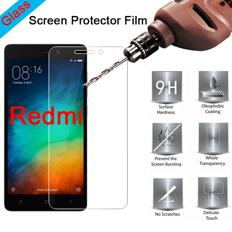 9H HD защитная пленка для смартфонов Xiaomi Redmi 7 6 4 3 Pro переднее закаленное стекло