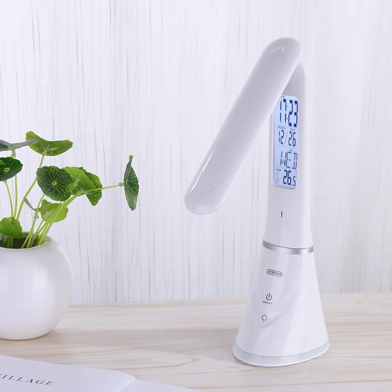 Foldable Dimmable Led Desk Lamp 3w Table Light with Calendar Temperature Alarm Clock Atmosphere Colors Changing Book
Foldable Dimmable Led Desk Lamp 3w Table Light with Calendar Temperature Alarm Clock Atmosphere Colors Changing Book