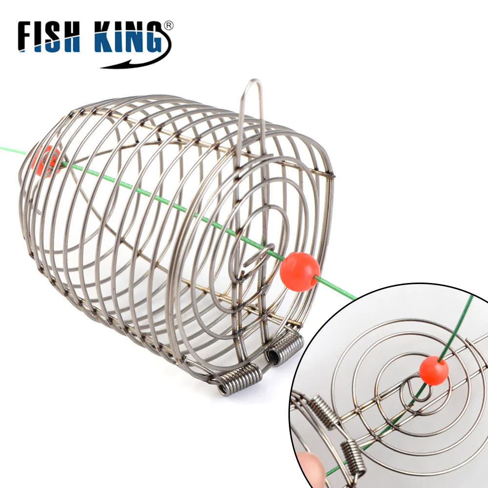 FISH KING 30g Metal Stainless Steel Bait Cage Feeder Fishing Group Lead Sinker Hair Rigs Carp Fishing With Line Hooks For Tackle
FISH KING 30g Metal Stainless Steel Bait Cage Feeder Fishing Group Lead Sinker Hair Rigs Carp Fishing With Line Hooks For Tackle
