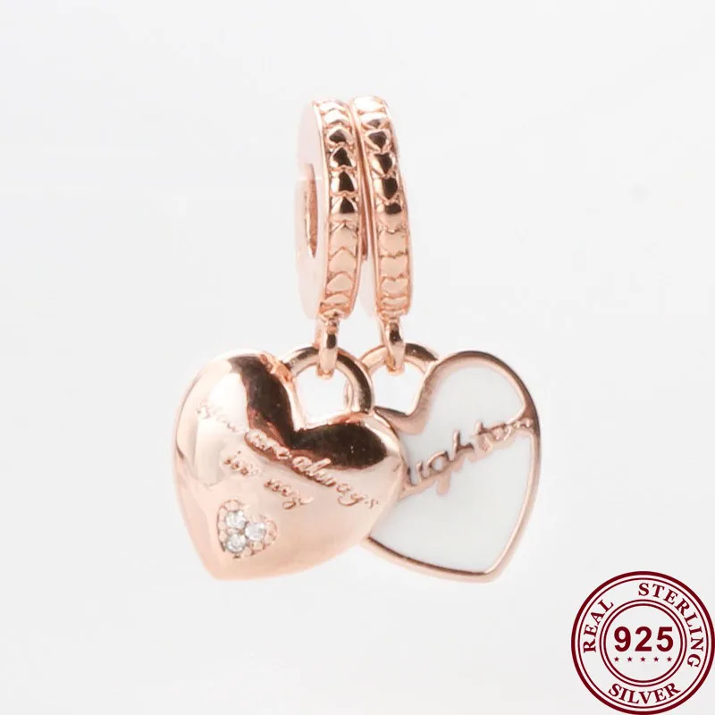 Original 925 Sterling Silver Charm New Mother's Day Rose Gold Heart Pendant Fit Pandora Women Bracelet & Necklace Diy Jewelry
Original 925 Sterling Silver Charm New Mother's Day Rose Gold Heart Pendant Fit Pandora Women Bracelet & Necklace Diy Jewelry