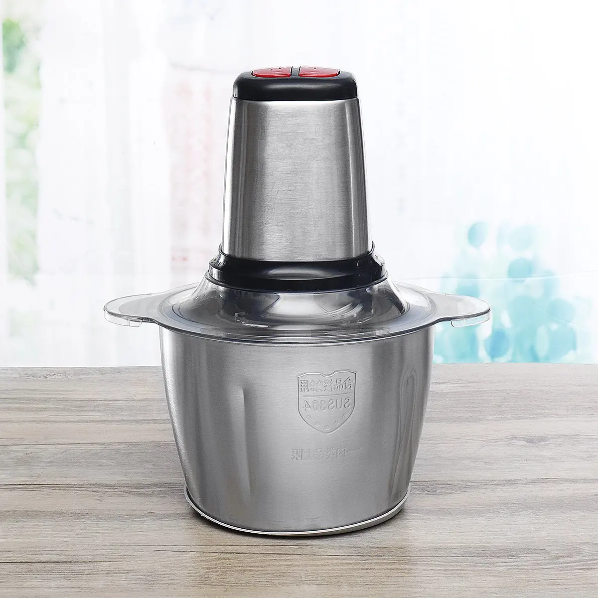 Non-slip 3L Capacity Stainless Steel Electric Chopper Meat Grinder Multifunction Mincer Food Processor Slicer 2 Speeds
Non-slip 3L Capacity Stainless Steel Electric Chopper Meat Grinder Multifunction Mincer Food Processor Slicer 2 Speeds