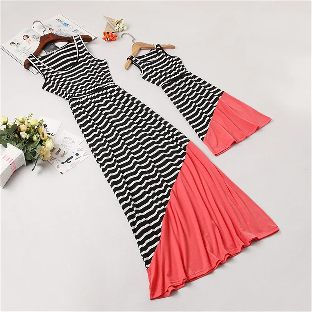 new 2021 spring summer striped stitching dress parent-child mother and daughter dresses Boho dress Outfits Wear Beach Dress
new 2021 spring summer striped stitching dress parent-child mother and daughter dresses Boho dress Outfits Wear Beach Dress