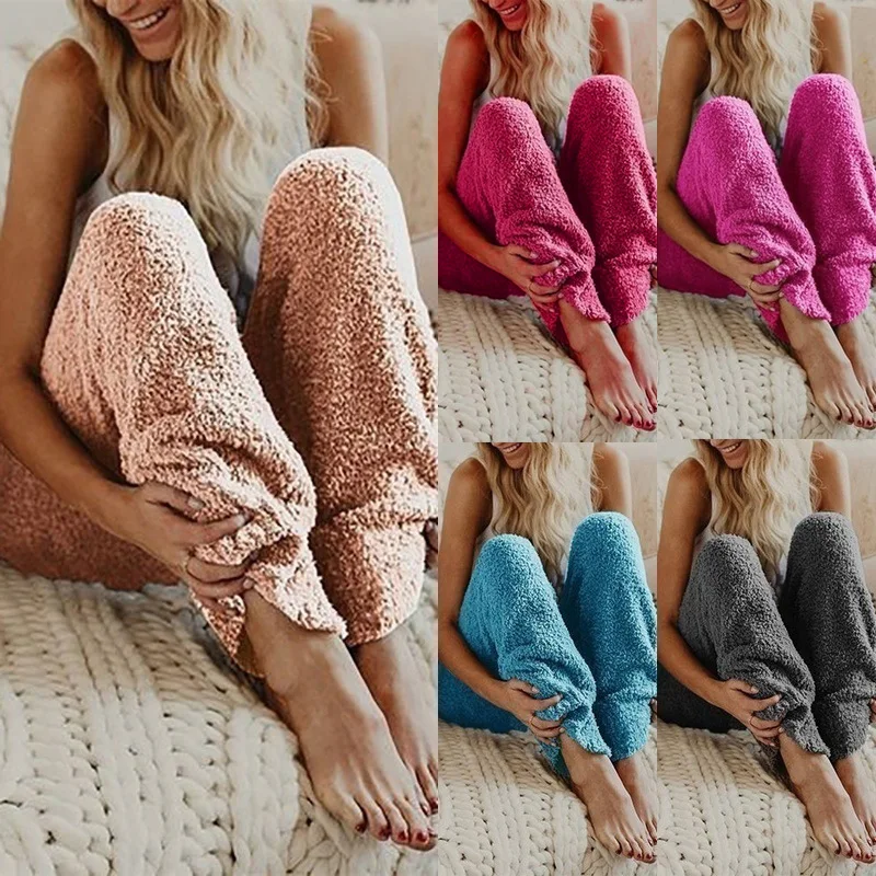 Winter Flannel Warm Women Pant Solid Color Elastic Waist Home Trousers for Woman Casual Plus Size Female Pant Clothes
Winter Flannel Warm Women Pant Solid Color Elastic Waist Home Trousers for Woman Casual Plus Size Female Pant Clothes